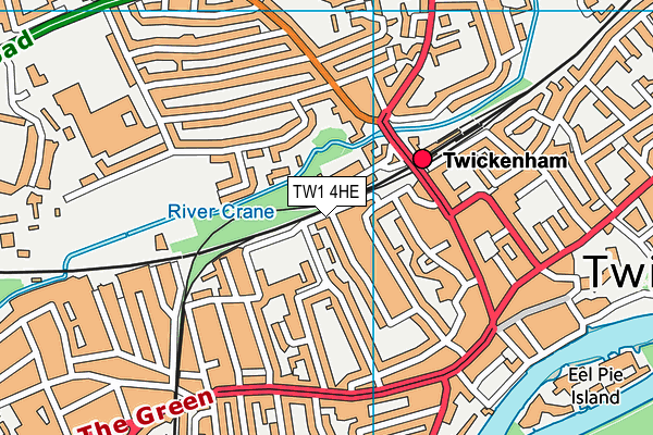 TW1 4HE map - OS VectorMap District (Ordnance Survey)