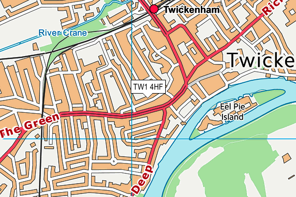 TW1 4HF map - OS VectorMap District (Ordnance Survey)