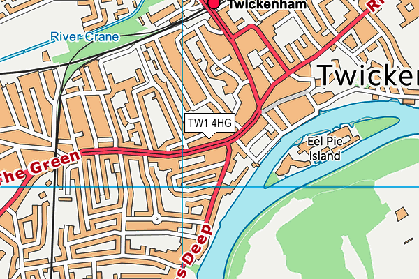 TW1 4HG map - OS VectorMap District (Ordnance Survey)