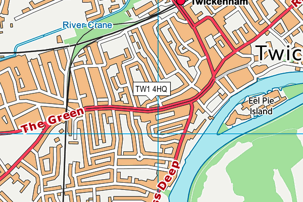 TW1 4HQ map - OS VectorMap District (Ordnance Survey)