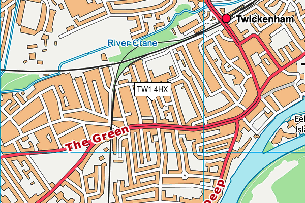 TW1 4HX map - OS VectorMap District (Ordnance Survey)