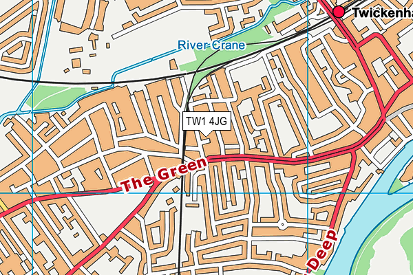TW1 4JG map - OS VectorMap District (Ordnance Survey)