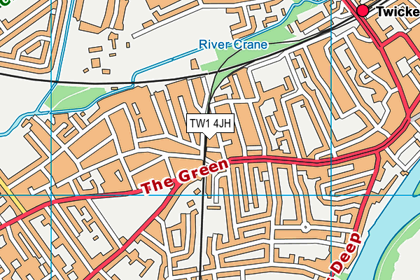 TW1 4JH map - OS VectorMap District (Ordnance Survey)