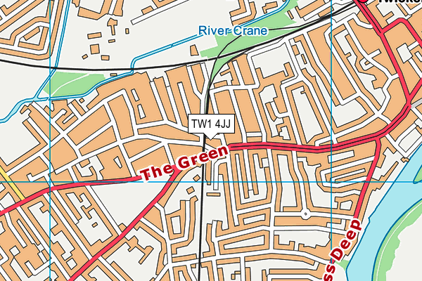 TW1 4JJ map - OS VectorMap District (Ordnance Survey)