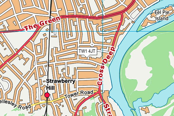 TW1 4JT map - OS VectorMap District (Ordnance Survey)