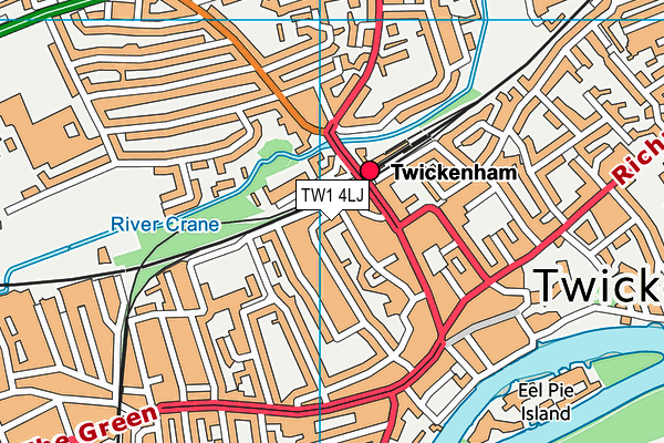 TW1 4LJ map - OS VectorMap District (Ordnance Survey)
