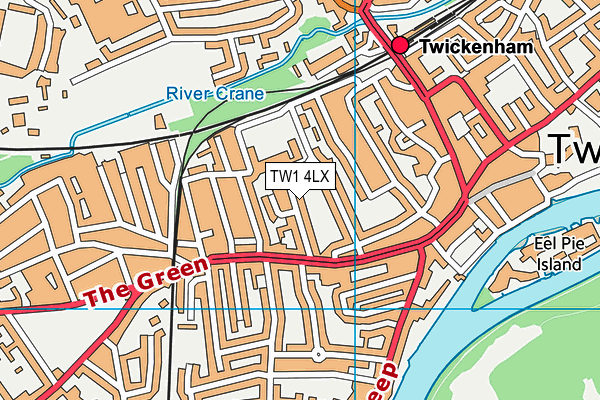 TW1 4LX map - OS VectorMap District (Ordnance Survey)