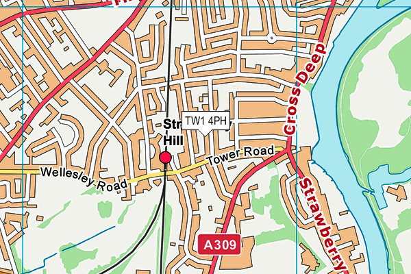 TW1 4PH map - OS VectorMap District (Ordnance Survey)