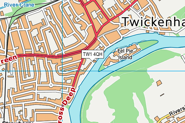 TW1 4QH map - OS VectorMap District (Ordnance Survey)