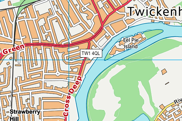 TW1 4QL map - OS VectorMap District (Ordnance Survey)
