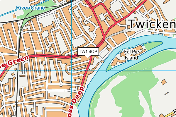 TW1 4QP map - OS VectorMap District (Ordnance Survey)