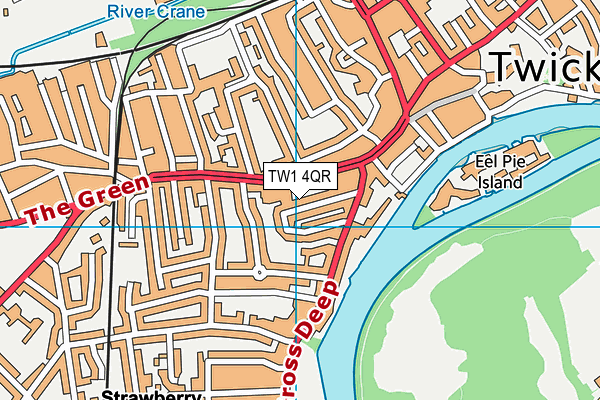 TW1 4QR map - OS VectorMap District (Ordnance Survey)