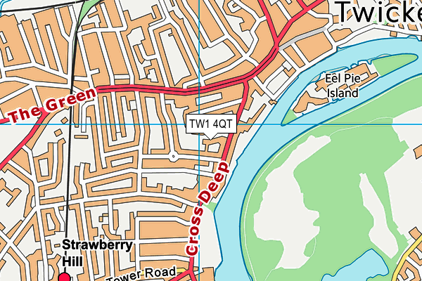 TW1 4QT map - OS VectorMap District (Ordnance Survey)