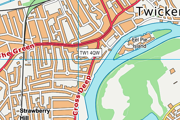 TW1 4QW map - OS VectorMap District (Ordnance Survey)