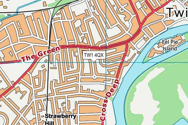 TW1 4QX map - OS VectorMap District (Ordnance Survey)