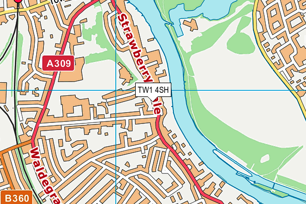 TW1 4SH map - OS VectorMap District (Ordnance Survey)