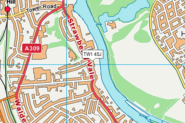 TW1 4SJ map - OS VectorMap District (Ordnance Survey)