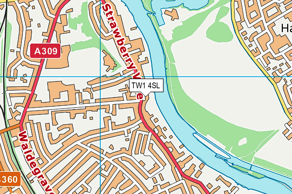 TW1 4SL map - OS VectorMap District (Ordnance Survey)