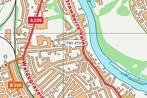 TW1 4TH map - OS VectorMap District (Ordnance Survey)