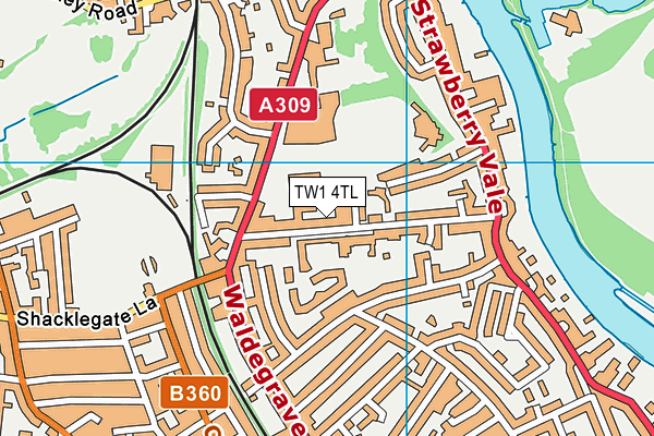 TW1 4TL map - OS VectorMap District (Ordnance Survey)