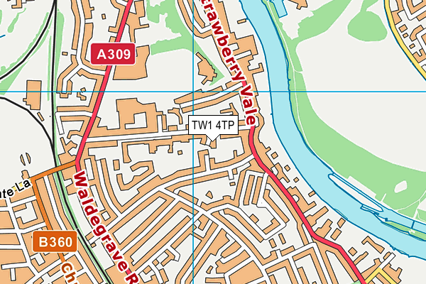 TW1 4TP map - OS VectorMap District (Ordnance Survey)
