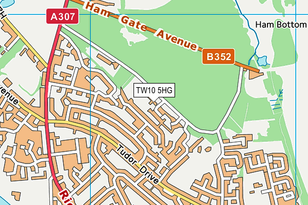TW10 5HG map - OS VectorMap District (Ordnance Survey)