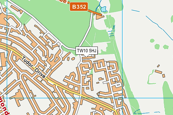 TW10 5HJ map - OS VectorMap District (Ordnance Survey)
