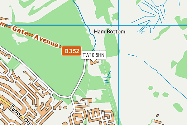 TW10 5HN map - OS VectorMap District (Ordnance Survey)