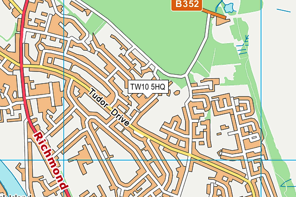 TW10 5HQ map - OS VectorMap District (Ordnance Survey)