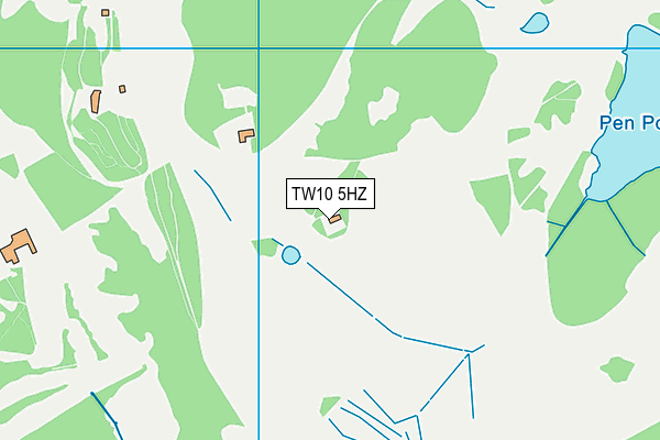TW10 5HZ map - OS VectorMap District (Ordnance Survey)