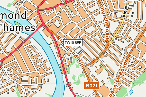 TW10 6BB map - OS VectorMap District (Ordnance Survey)