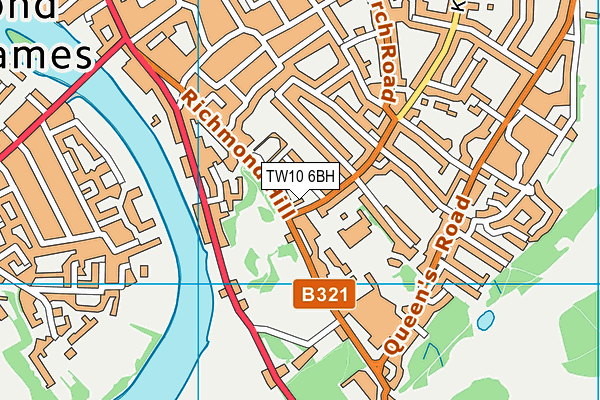 TW10 6BH map - OS VectorMap District (Ordnance Survey)