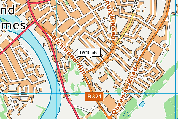 TW10 6BJ map - OS VectorMap District (Ordnance Survey)
