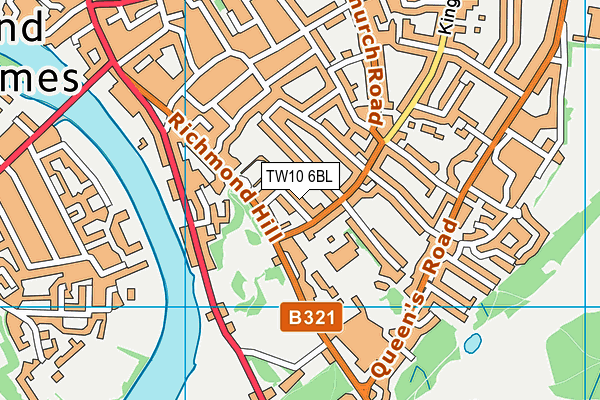 TW10 6BL map - OS VectorMap District (Ordnance Survey)