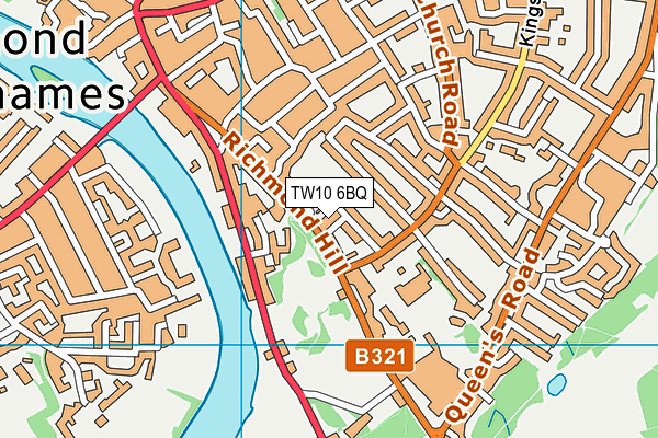 TW10 6BQ map - OS VectorMap District (Ordnance Survey)