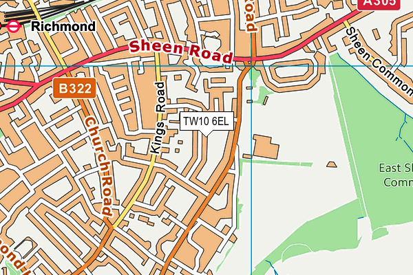 TW10 6EL map - OS VectorMap District (Ordnance Survey)