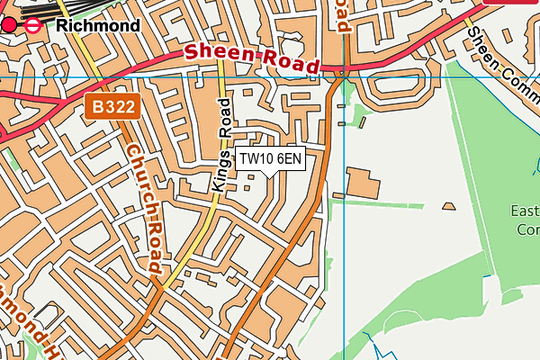 TW10 6EN map - OS VectorMap District (Ordnance Survey)