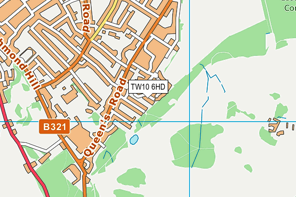 TW10 6HD map - OS VectorMap District (Ordnance Survey)