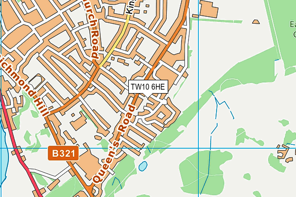 TW10 6HE map - OS VectorMap District (Ordnance Survey)