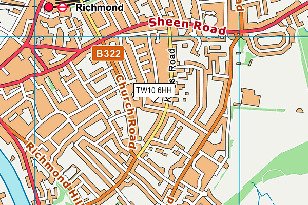 TW10 6HH map - OS VectorMap District (Ordnance Survey)