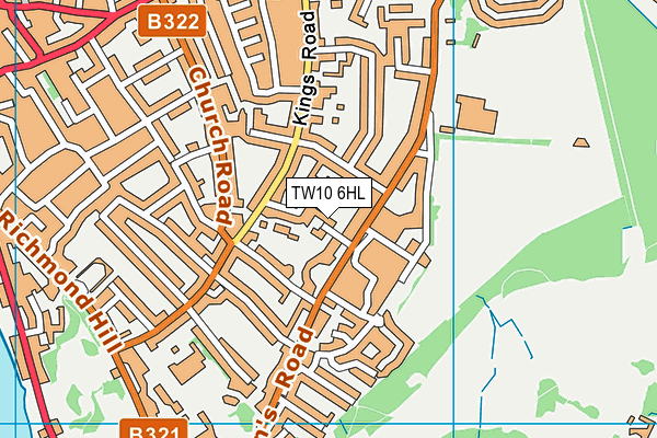 TW10 6HL map - OS VectorMap District (Ordnance Survey)