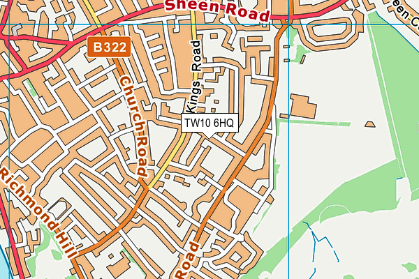 TW10 6HQ map - OS VectorMap District (Ordnance Survey)