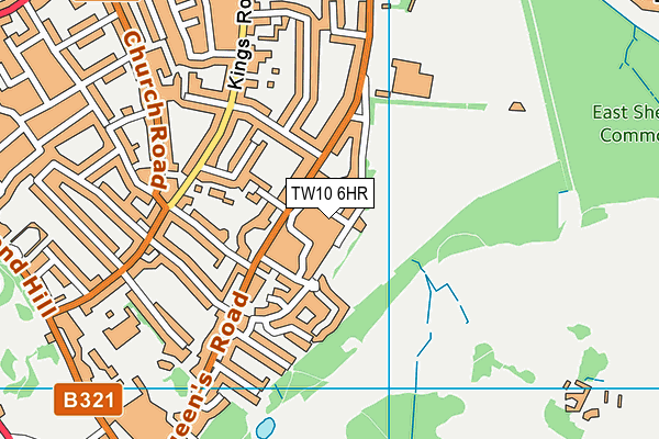 TW10 6HR map - OS VectorMap District (Ordnance Survey)