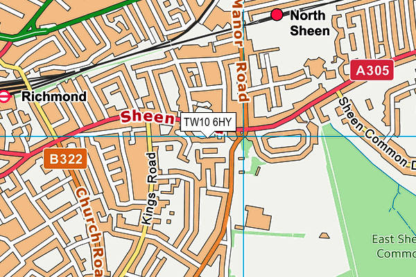 TW10 6HY map - OS VectorMap District (Ordnance Survey)