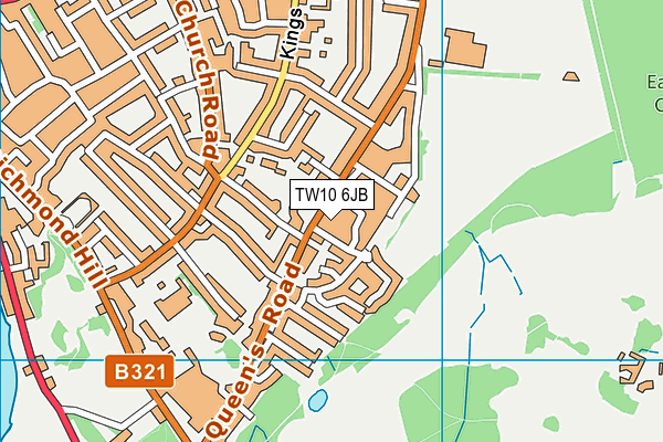 TW10 6JB map - OS VectorMap District (Ordnance Survey)