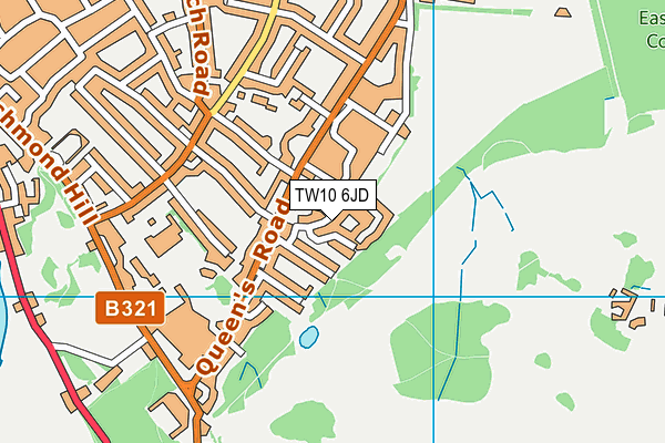 TW10 6JD map - OS VectorMap District (Ordnance Survey)