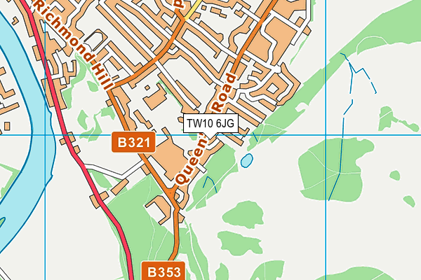 TW10 6JG map - OS VectorMap District (Ordnance Survey)
