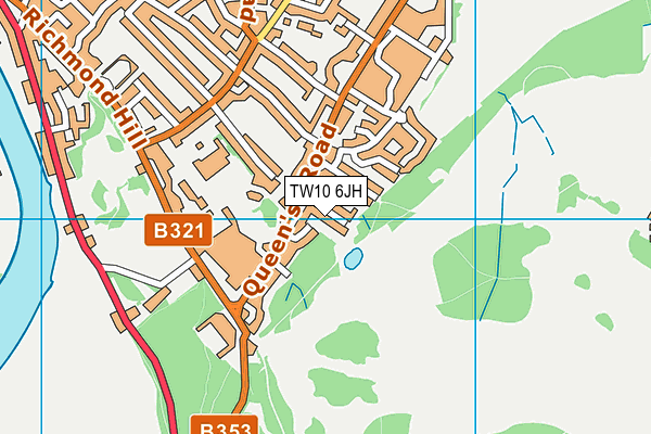 TW10 6JH map - OS VectorMap District (Ordnance Survey)