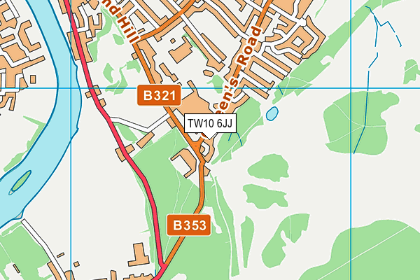 TW10 6JJ map - OS VectorMap District (Ordnance Survey)
