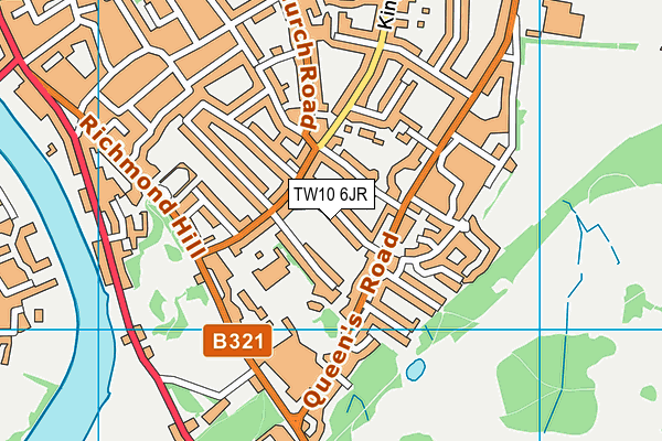 TW10 6JR map - OS VectorMap District (Ordnance Survey)